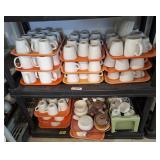Coffee mugs and soup bowls