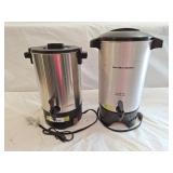 2 coffee perculators