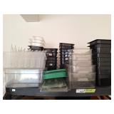 Assorted plastic containers