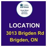 Location: 3013 Brigden Rd Brigden, ON