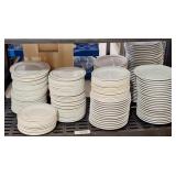 White restaurant-grade or cafï¿½ dessert plates /