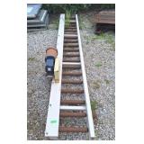 Motorized roller conveyor section. 10ft long x 18
