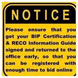 Please Read Bidder's Information Package