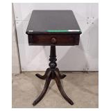 Lovely Vintage Solid Wood Pedestal Side Table