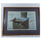 Print of cardinals by John Petrella. 31"x 23ï¿½"