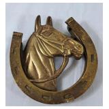 Solid Brass Horse & Horseshoe Door Knocker