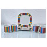 Fun & Colourful Vintage San Remo Stoneware Plates