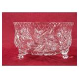Beautiful Cut Crystal Tri-Foot Bowl