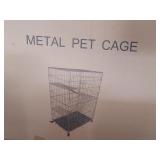 Large black metal petcage