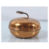 Vintage Venetian Copper Curling Rock Covered Dish