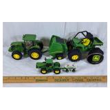 Lot of John Deere toys and belt buckle