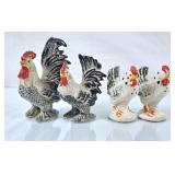 Vintage Rooster & Chicken  S&P Shakers