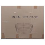 Black 36-in metal play pen pet cage