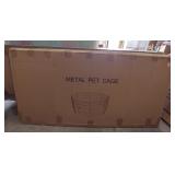 48-in black metal play pen pet cage