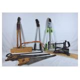 Lot of saws and trimmers
