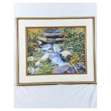 Framed Painting of a river scene. 26ï¿½"x23"