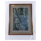 Renato muccillo framed owl print. 22"x 29"