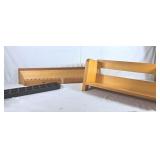Wood wall shelf, wood book shelf and black