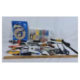 Lot of tools utility knifes, pocket knife,