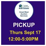 Auction Pickup: Thursday Sept 17, 2026