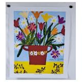 Maud Lewis "Flowers in a Red Pot" Print - 20"x24"