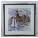 Print by Sue Mcnary of hotel del Coronado.