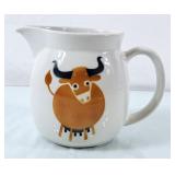Vintage Cow Arabia Stoneware Pitcher