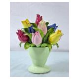 Lovely Denton Fine Bone China Vase of Tulips -