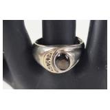 Lovely 10K ring with tested diamonds and unique