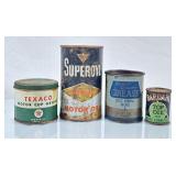 Vintage Oil & Grease Tins - Texaco, Canadian
