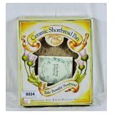 Brown bag cookie art Ceramic shortbread pan