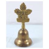 Vintage Canadian Maple Leaf Brass Bell