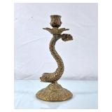 Vintage Brass Koi Fish Candle Holder