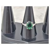 Gorgeous Size 7 ring! Unmarked. Cubic zirconia
