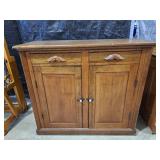 Antique wooden cabinet, two-door jelly cupboard