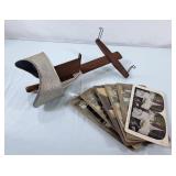Antique Sun Sculpture Stereoscope Viewer w/Six
