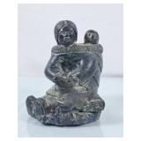 Wolf Original of Canada Soapstone Inuit Mother &