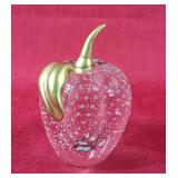 Lovely Glass Apple Paper Weight