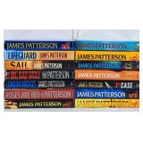 Lot of James Patterson books titles shown in the