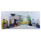 Lot of cleaning products and wraps
