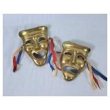 Solid Brass Comedy & Tragedy Theatre Masks