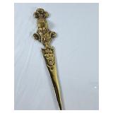 Vintage Brass Knight in Armour Topped Letter