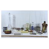 Lot with glass Angel, trinket box, etc.