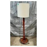 Mid century wooden floor lamp - 60"H