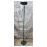 Vintage 1990s dark green torchiere halogen floor