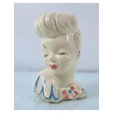 Lovely Betty Grable Head Vase - 7"H