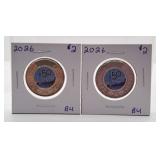 Pair of Brilliant Uncirculated 2026 Canada 50th