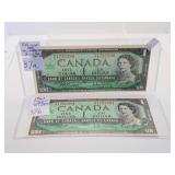 Two in a Row Choice Uncirculated 1967 Canada One