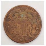 Rare 1864 U.S.A. Two Cent Coin