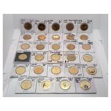 Twenty Nine Canada One Dollar Coins. Various
